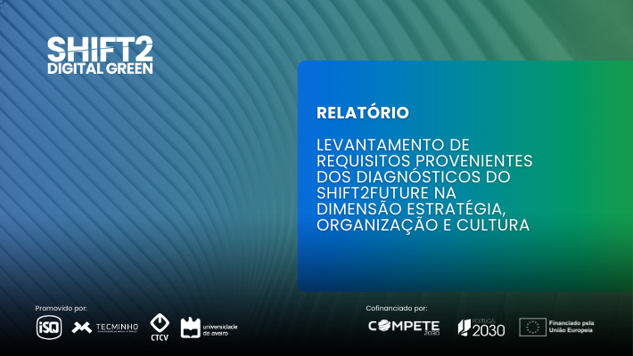 Relatório – Levantamento de requisitos provenientes dos diagnósticos do SHIFT2FUTURE na dimensão Estratégia, Organização e Cultura